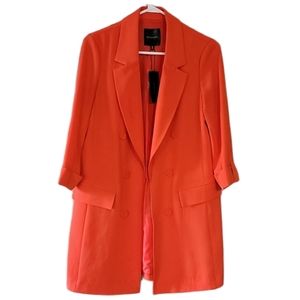 NWT women's coral long blazer size small dynamite